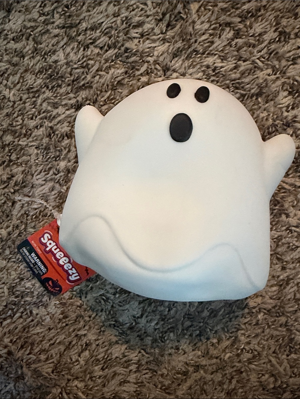 Squeeezy White Ghost Squishy Toy